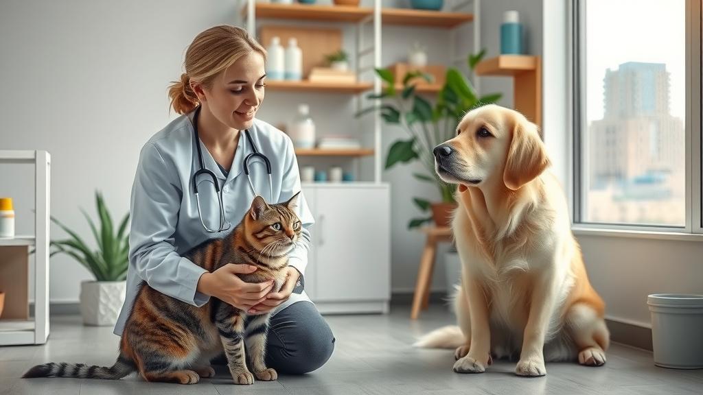 Austin Urban Veterinary Center full-service hospital vet caring for senior pets.